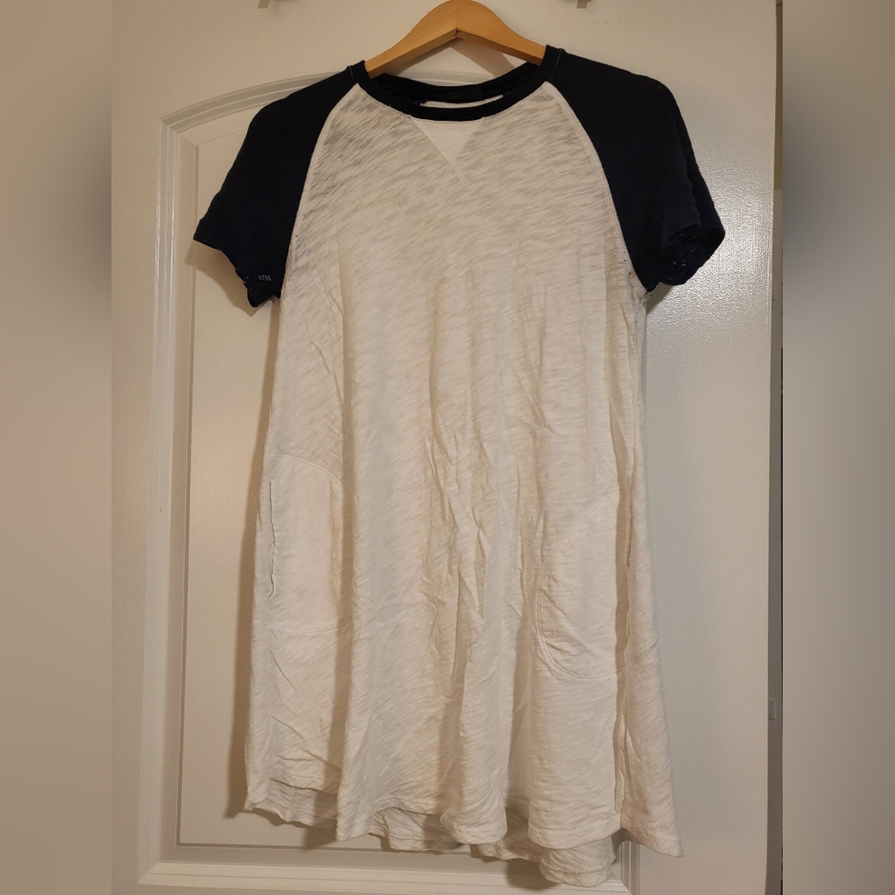 ATM colorblock shirt dress w pockets - gentle wear